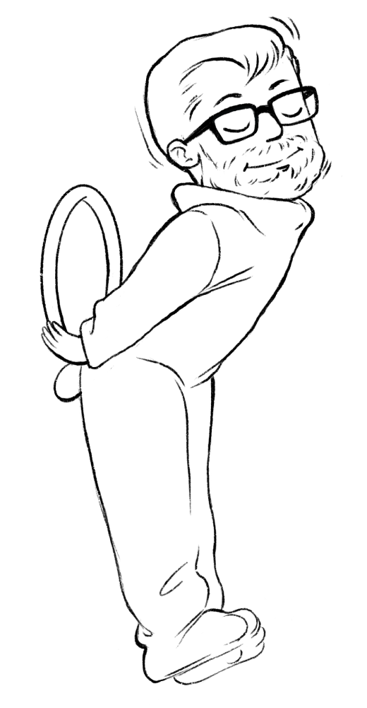 Line illustration of David