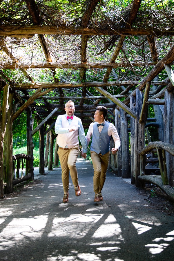 Running the wisteria pergola, hand in hand