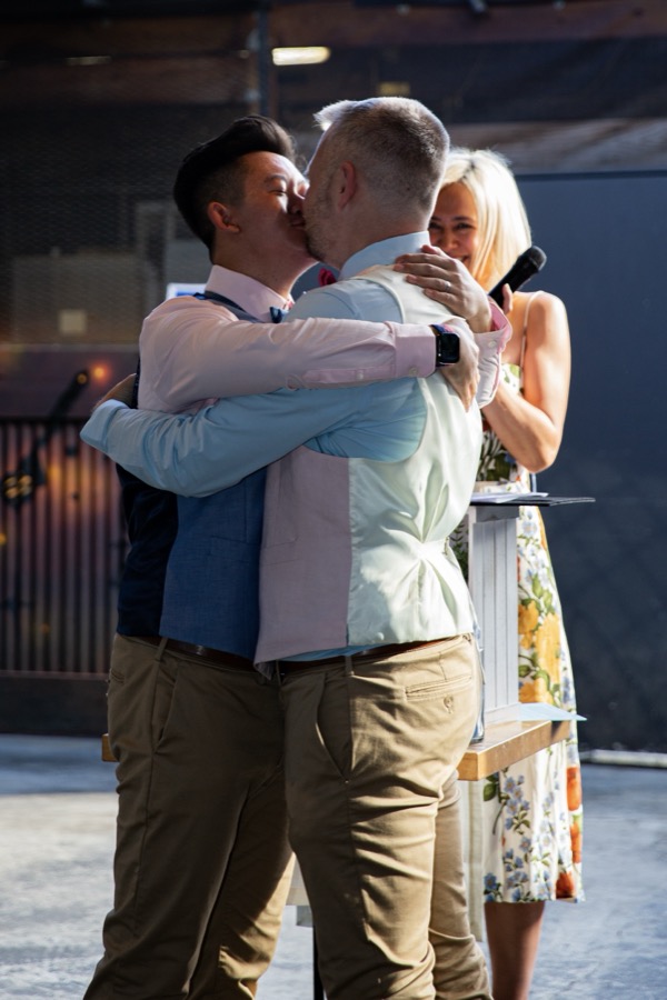 The kiss, once it was official