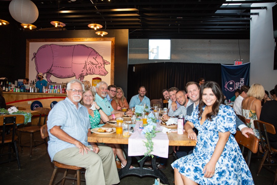 The family table at Pig Beach