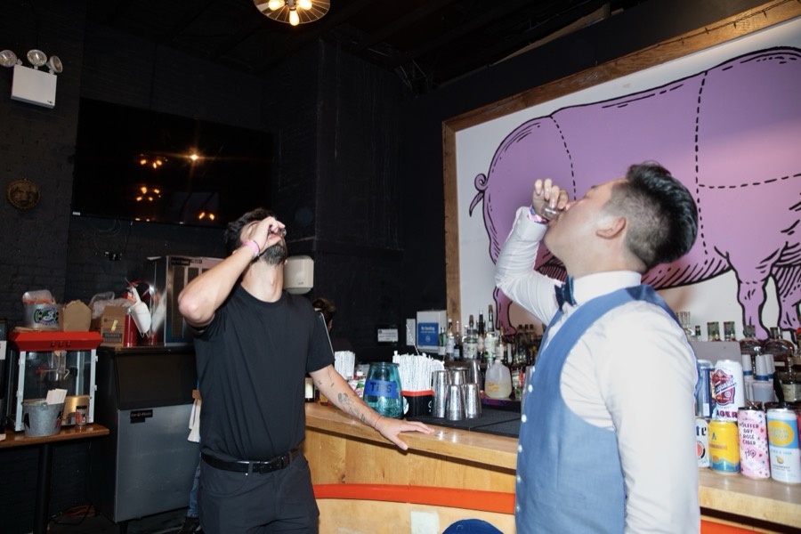 Shots at the bar