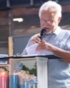 David's father speaking at the wedding