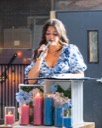 Jen speaking at the wedding