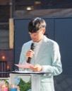 Yao speaking at the wedding